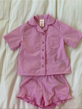 Cat & Jack Pink Gingham Short Pajama Set